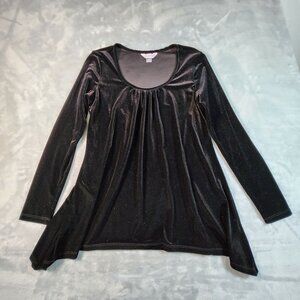 Christopher Bank Velvet Tunic Top Medium Asymmetric Scoop Gothic Vampire Witch